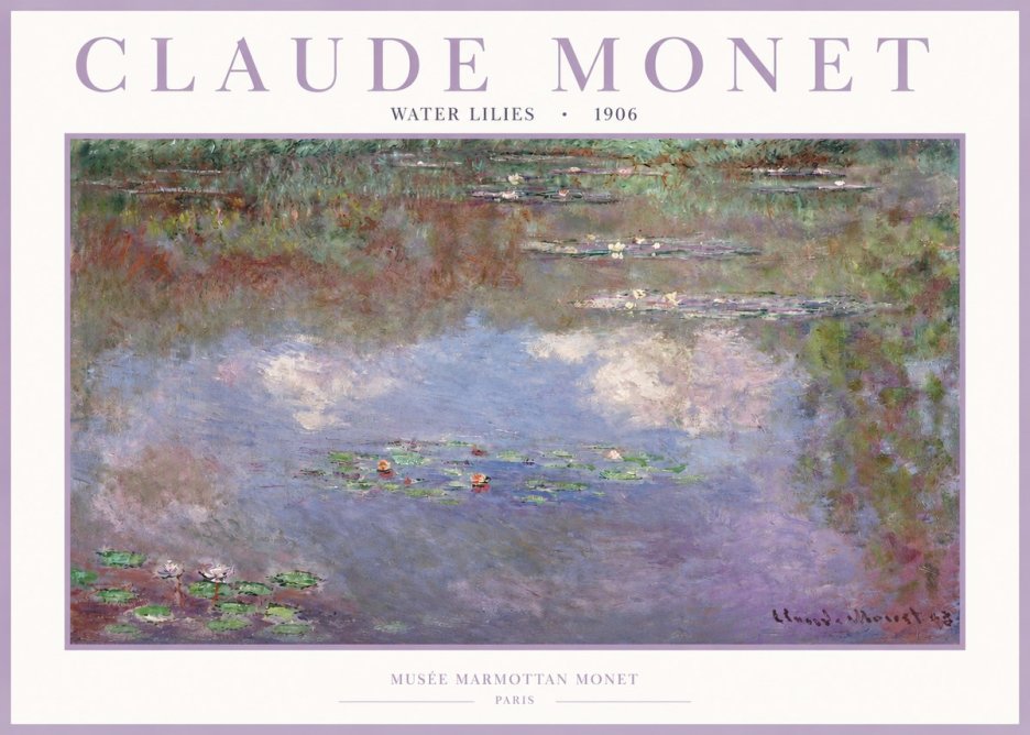 Monet Water Lilies VI No2 - Poster