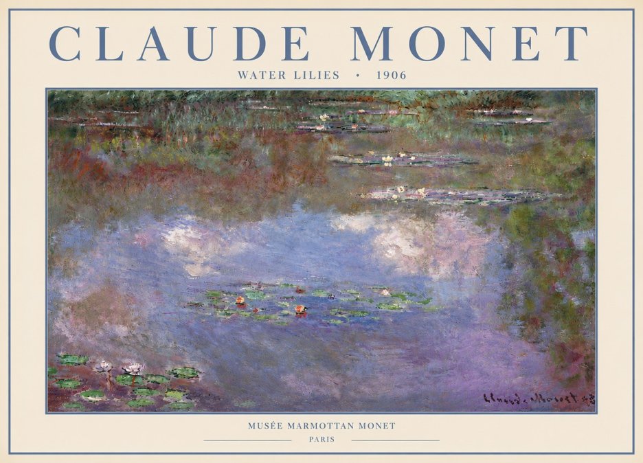 Monet Water Lilies VI No6 - Poster