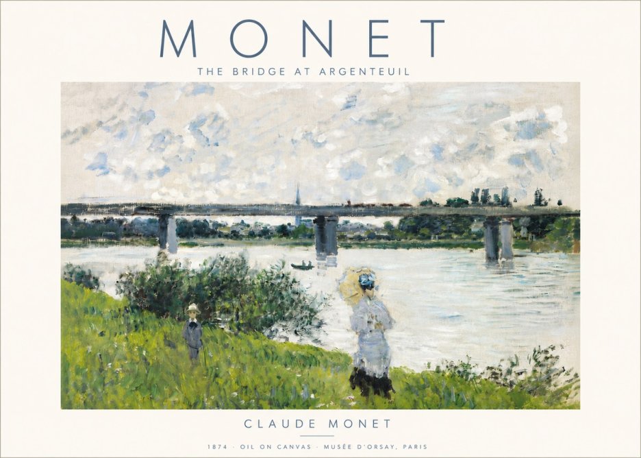 Monet The Bridge at Argenteuil II No4 - Poster