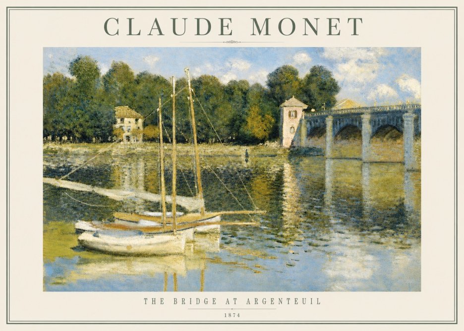 Monet The Bridge at Argenteuil III No3 - Poster