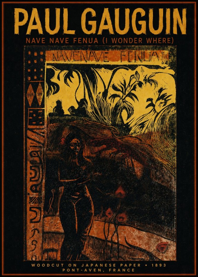 Paul Gauguin Nave Nave Fenua (I Wonder Where) No3 - Poster