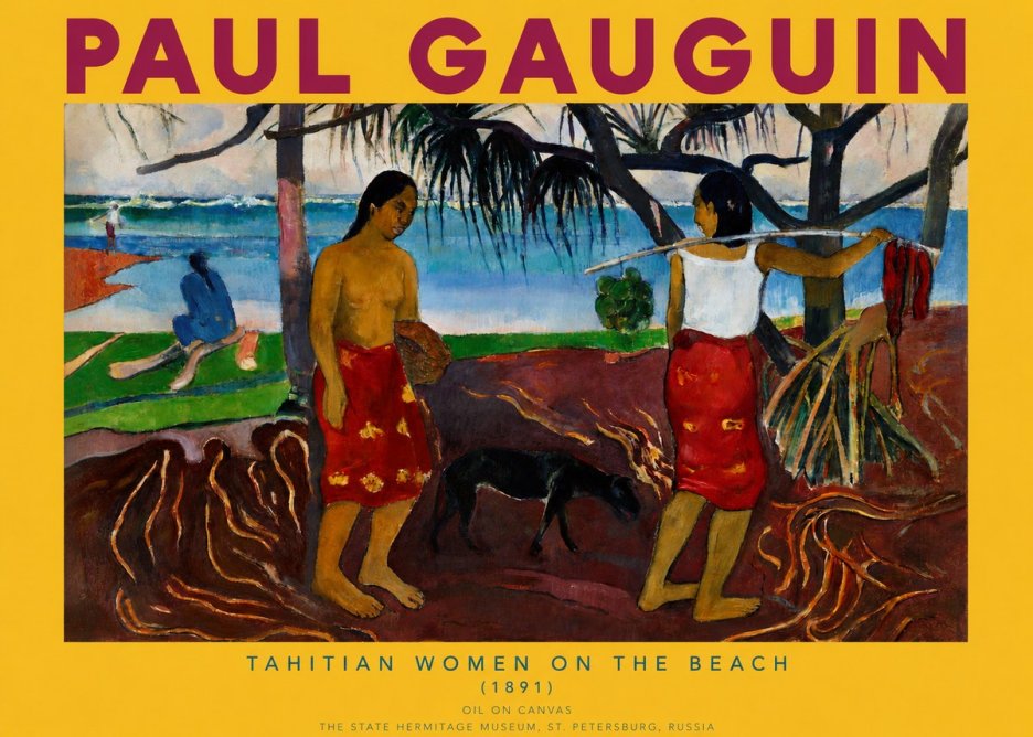 Paul Gauguin Tahitian Women on the Beach (1891) No2 - Poster