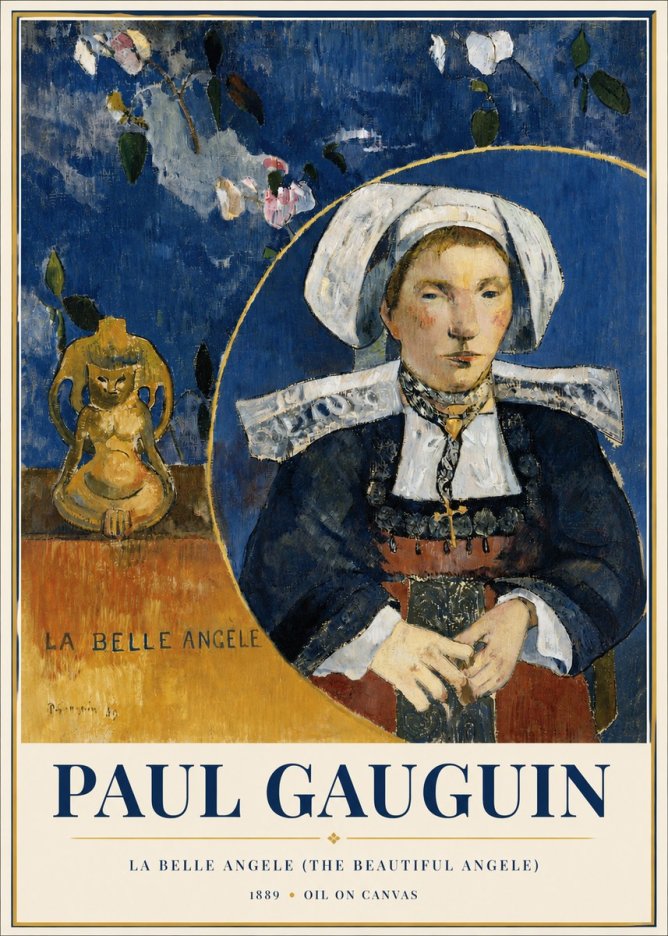 Paul Gauguin La Belle Angele No6 - Poster