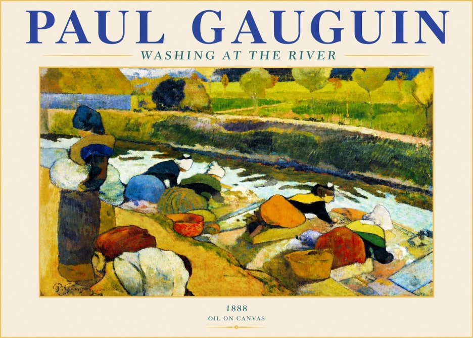 Paul Gauguin Washing at the River No4 - Poster