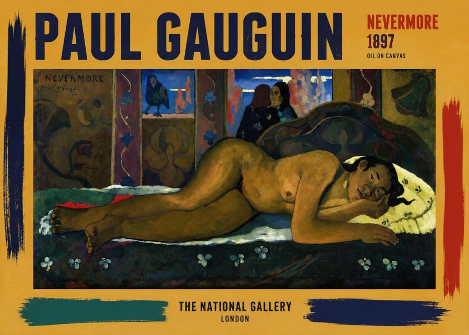 Paul Gauguin Nevermore No6 - Poster