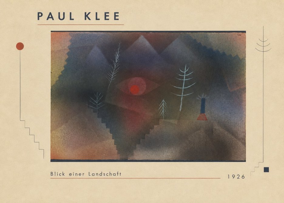 Paul Klee Blick Einer Landschaft No1 - Poster