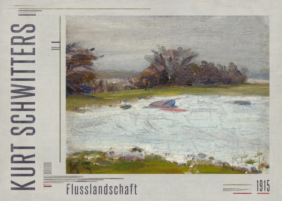 Kurt Schwitters Flusslandschaft No3 - Poster