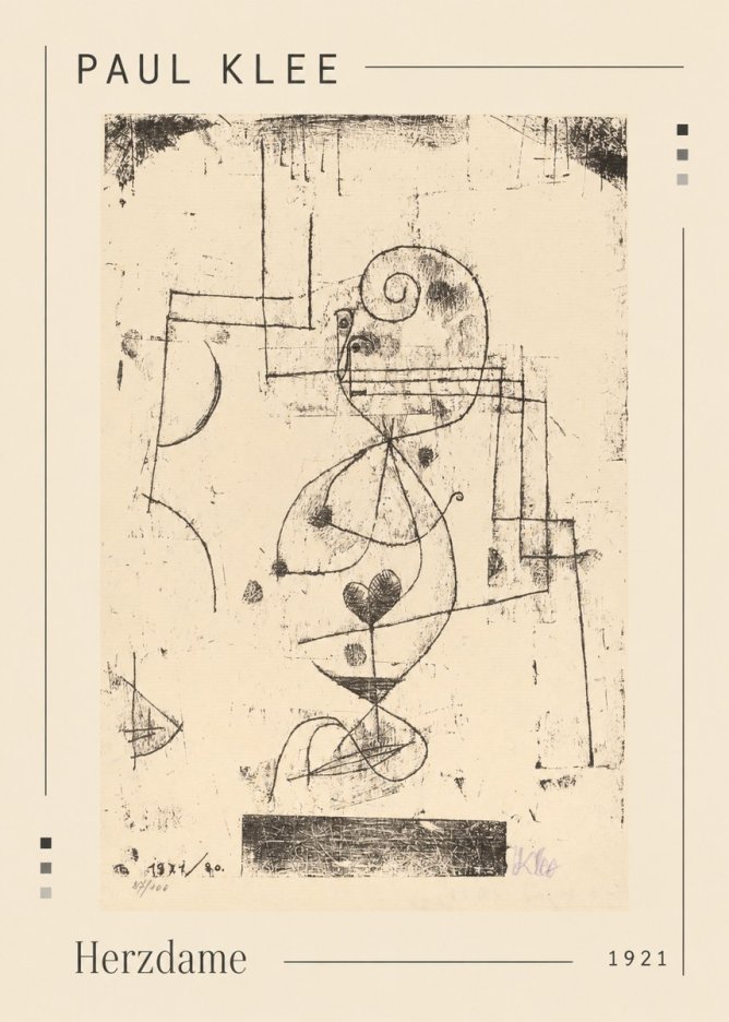 Paul Klee Herzdame No1 - Poster