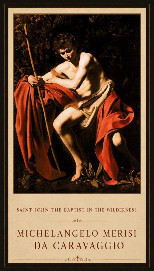 Michelangelo Merisi da Caravaggio Saint John the Baptist II No3 - Poster