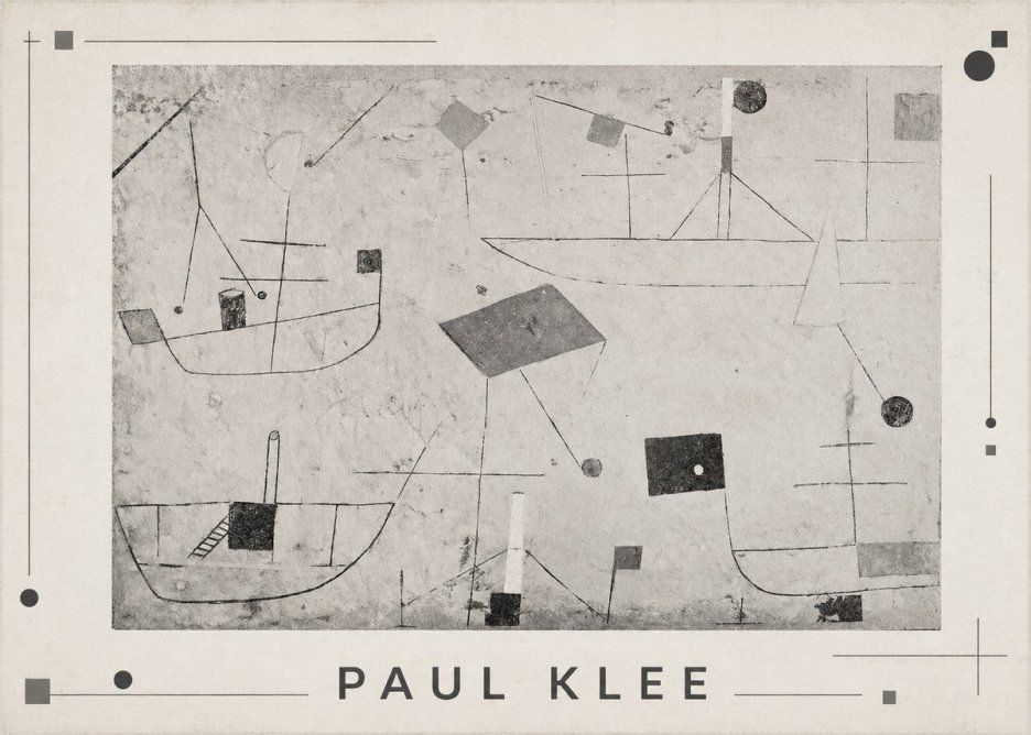 Paul Klee Seascape with Boats No1 - Poster