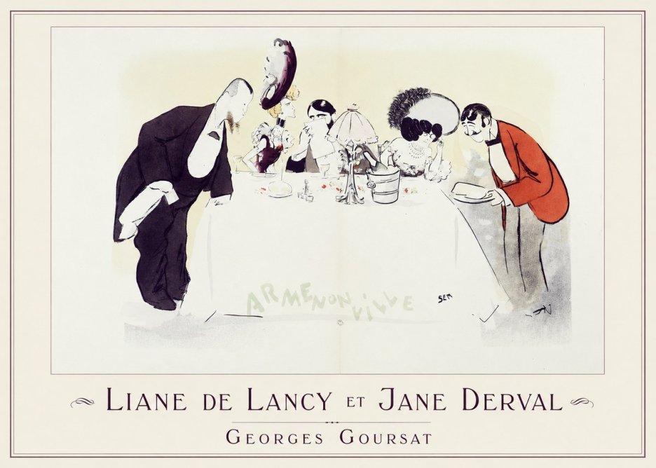 Georges Goursat Liane De Lancy Et Jane Derval No1 - Poster