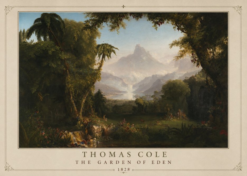 Thomas Cole The Garden of Eden I No1 - Poster