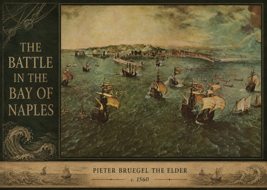 Pieter Bruegel The Battle in the Bay of Naples No3 - Poster
