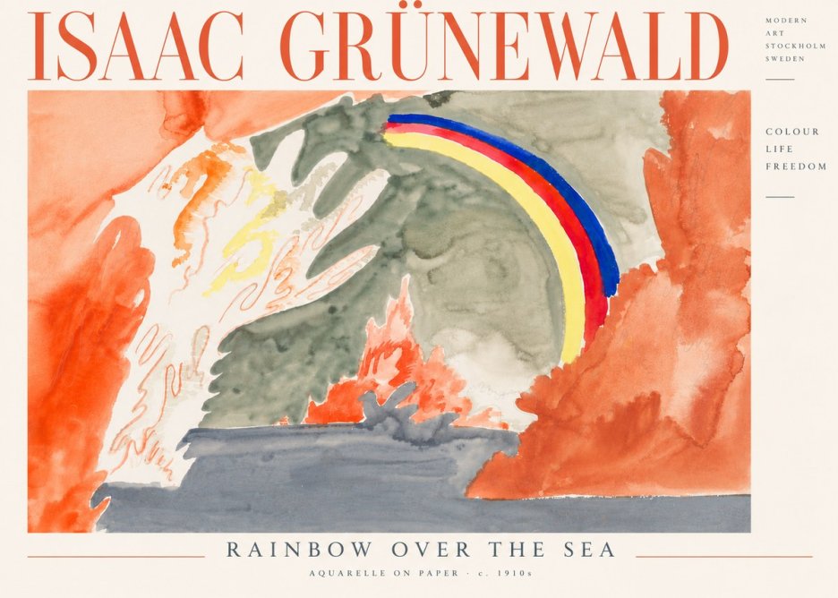Isaac Grünewald Watercolor Composition No5 - Poster