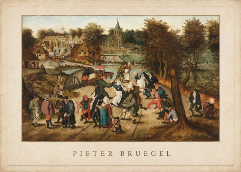 Pieter Bruegel The Peasant Dance I No5 - Poster
