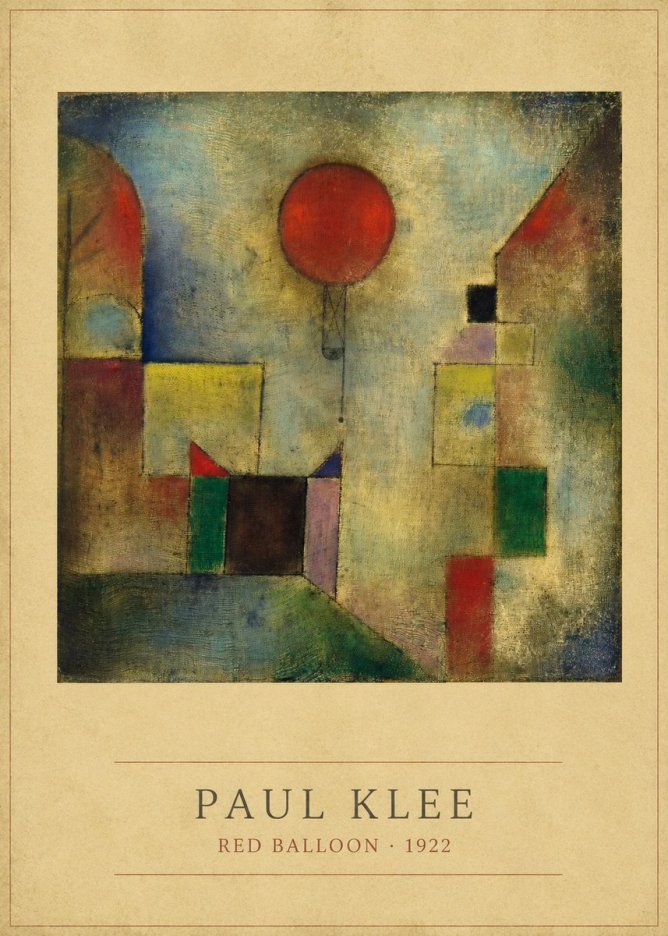 Paul Klee Red Balloon No3 - Poster