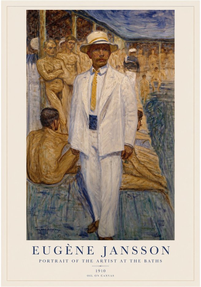Eugène Jansson Portrait of the Artist at the Baths No1 - Poster