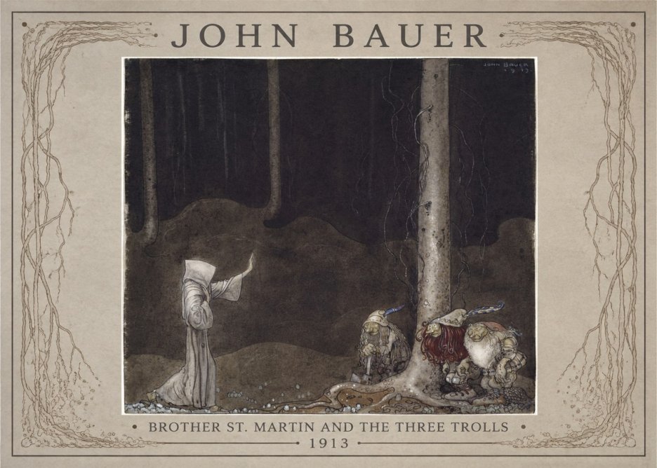 John Bauer Brother St. Martin and the Three Trolls No1 - Poster