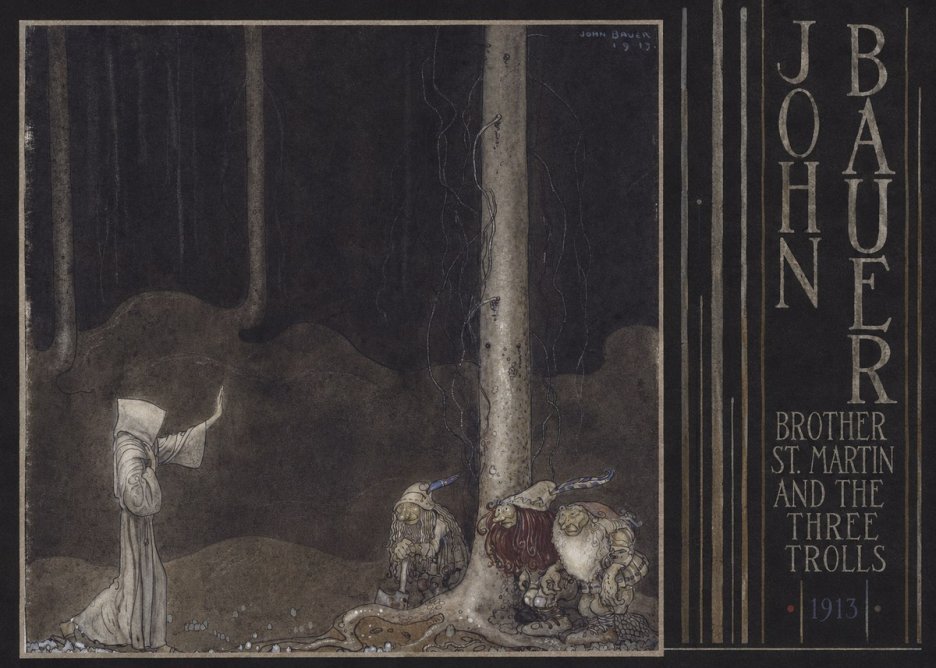 John Bauer Brother St. Martin and the Three Trolls No6 - Poster