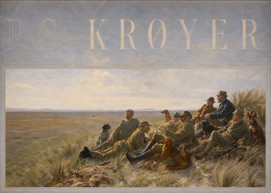 P.S. Krøyer Hare-hunting in the Dunes No6 - Poster
