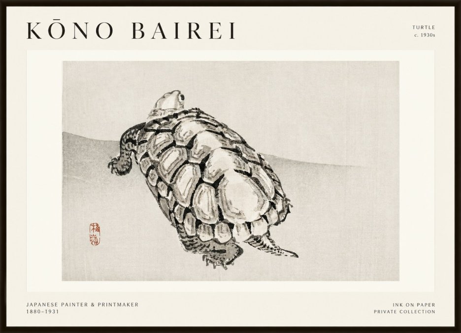 Kōno Bairei Turtle No1 - Poster