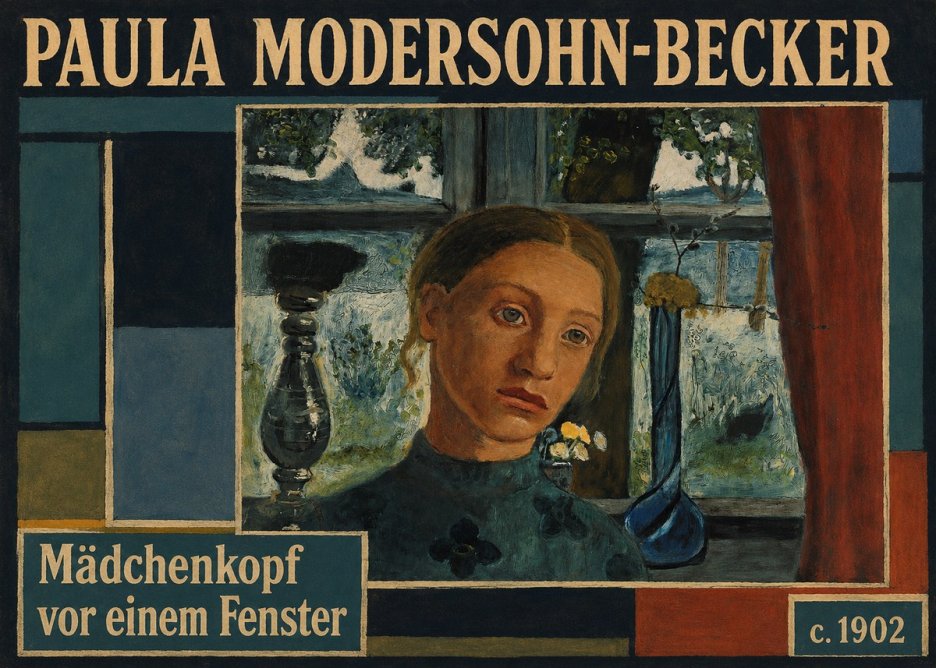 Paula Modersohn-Becker Mädchenkopf Vor Einem Fenster No6 - Poster