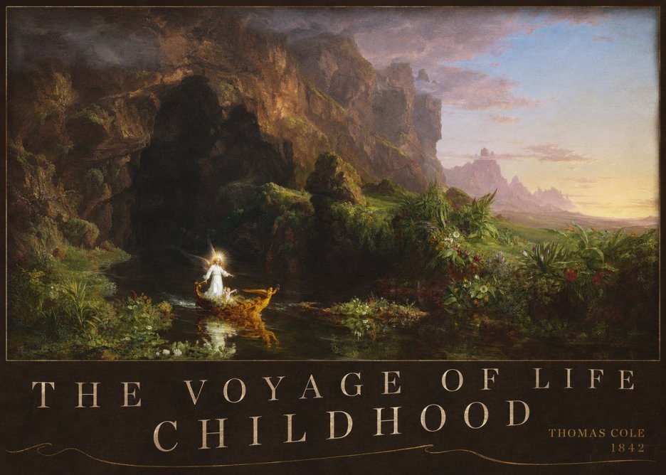 Thomas Cole The Voyage of Life: Childhood I No4 - Poster