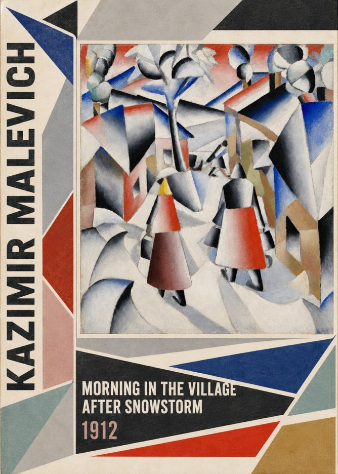 Kazimir Malevich Morning in the Village After Snowstorm No2 - Poster