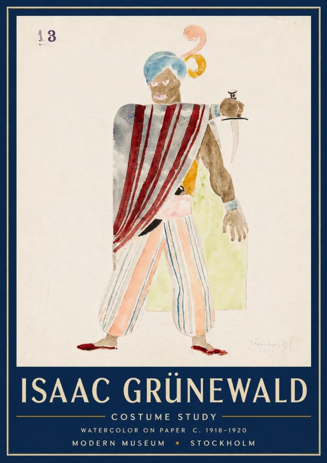 Isaac Grünewald Costume Study III No4 - Poster