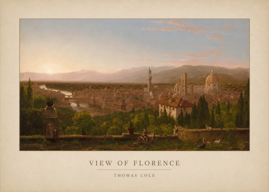 Thomas Cole View of Florence No3 - Poster