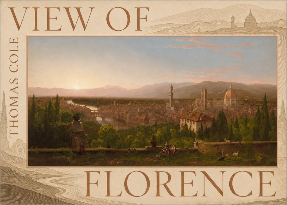 Thomas Cole View of Florence No6 - Poster