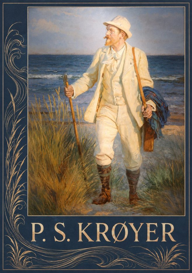 P.S. Krøyer Self-portrait by the Beach No3 - Poster