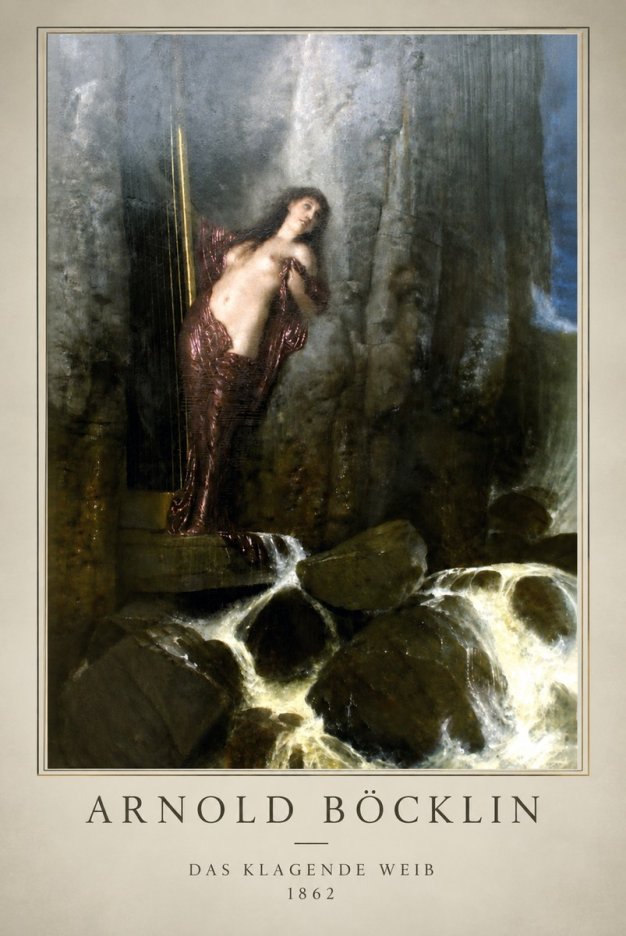 Arnold Böcklin Das Klagende Weib No3 - Poster