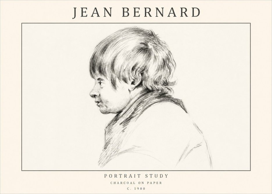 Jean Bernard Portrait Study II No1 - Poster