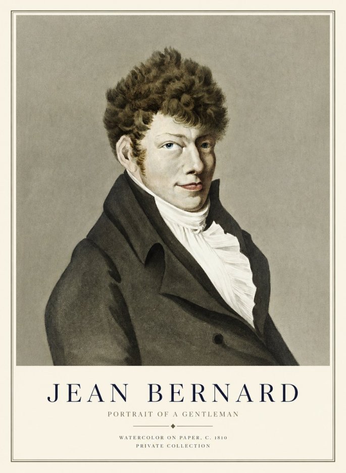 Jean Bernard Portrait of a Young Man No3 - Poster