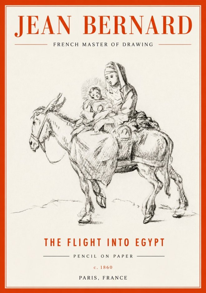 Jean Bernard The Flight into Egypt No2 - Poster
