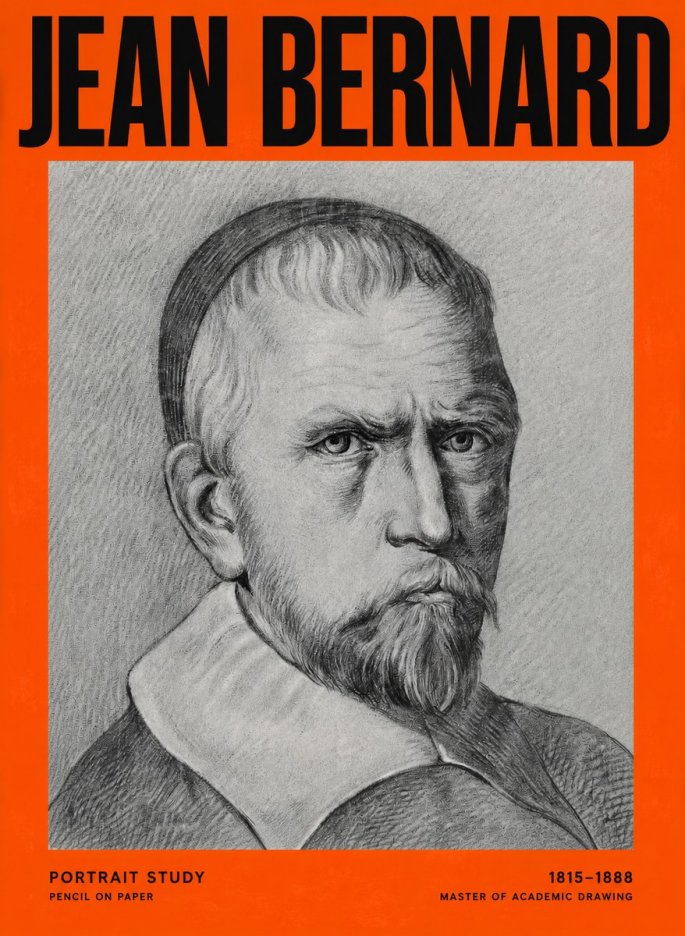Jean Bernard Portrait Study IV No2 - Poster