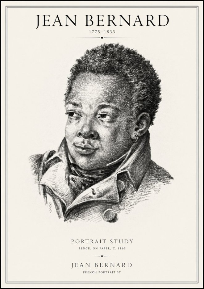 Jean Bernard Portrait Study V No1 - Poster