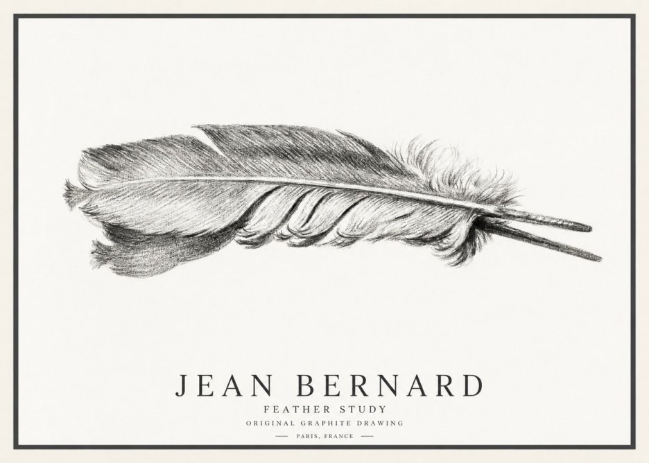 Jean Bernard Feather No4 - Poster