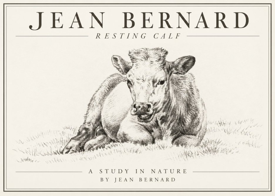 Jean Bernard Resting Calf I No1 - Poster
