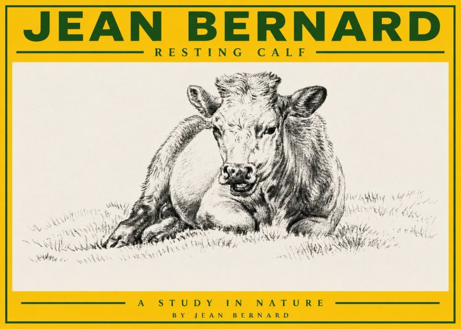 Jean Bernard Resting Calf I No3 - Poster