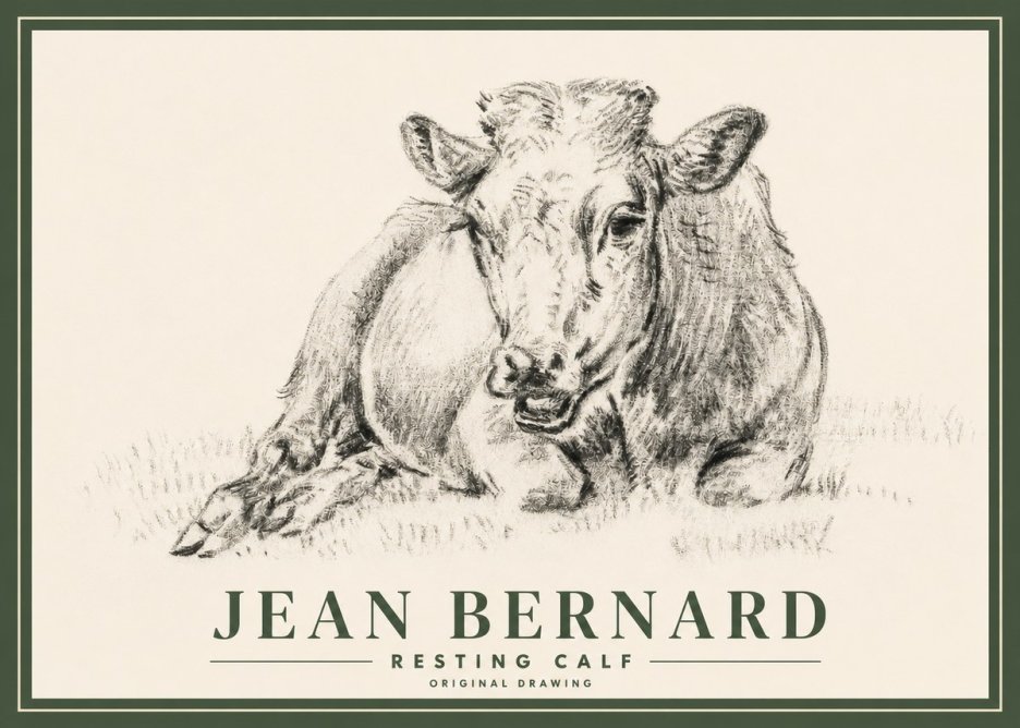 Jean Bernard Resting Calf II No3 - Poster