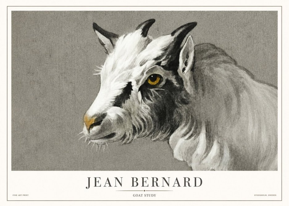 Jean Bernard Goat Study No1 - Poster