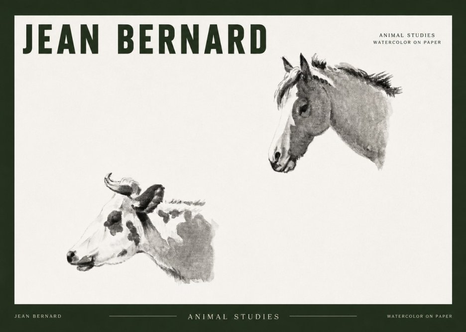 Jean Bernard Animal Studies No2 - Poster