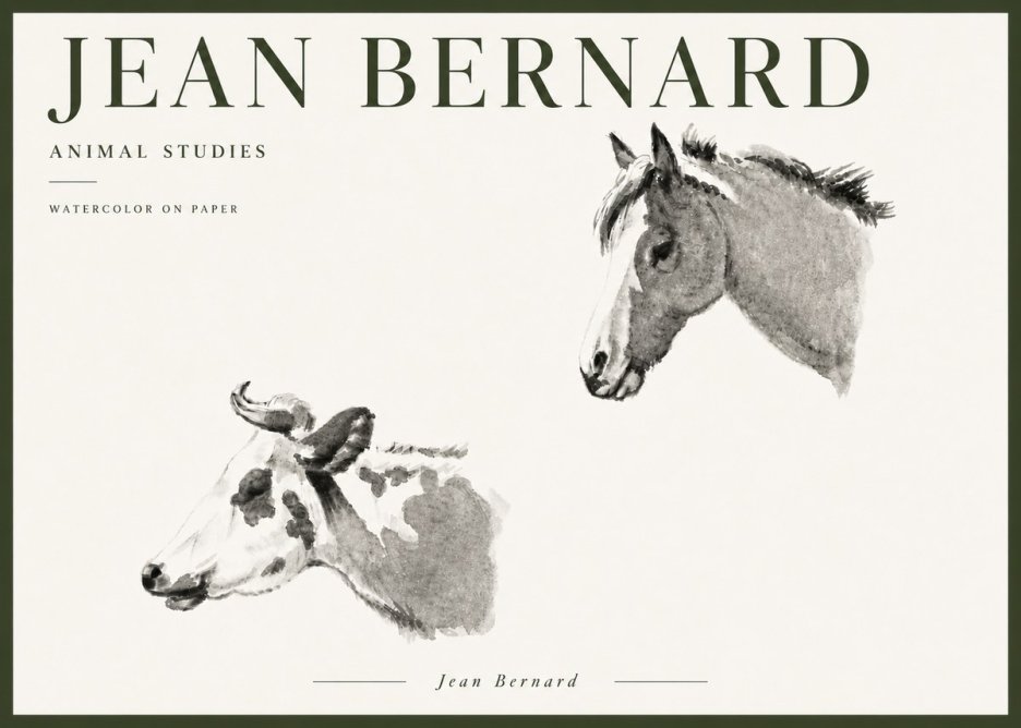 Jean Bernard Animal Studies No6 - Poster