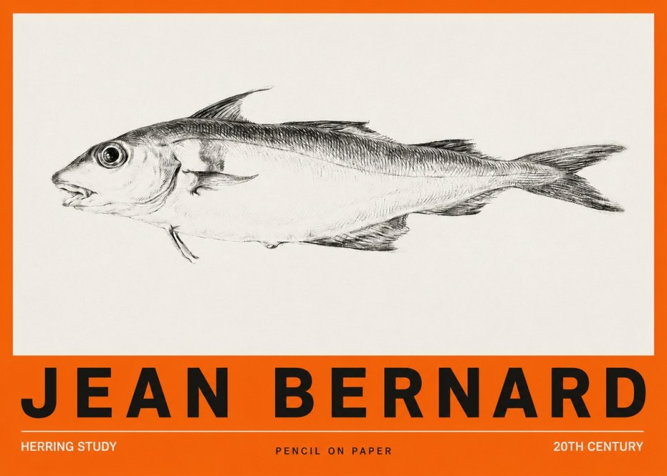 Jean Bernard Herring Study No2 - Poster