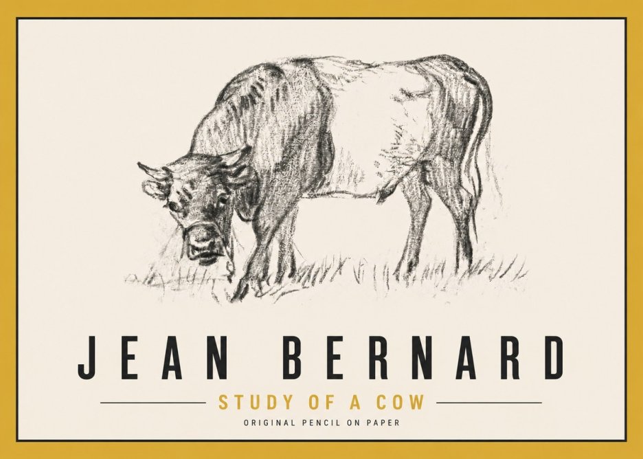Jean Bernard Study of a Cow II No6 - Poster