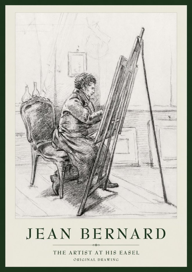 Jean Bernard The Artist at His Easel No1 - Poster