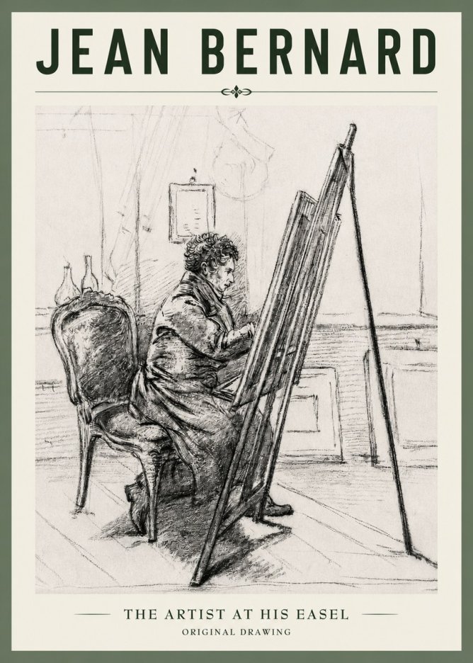 Jean Bernard The Artist at His Easel No4 - Poster