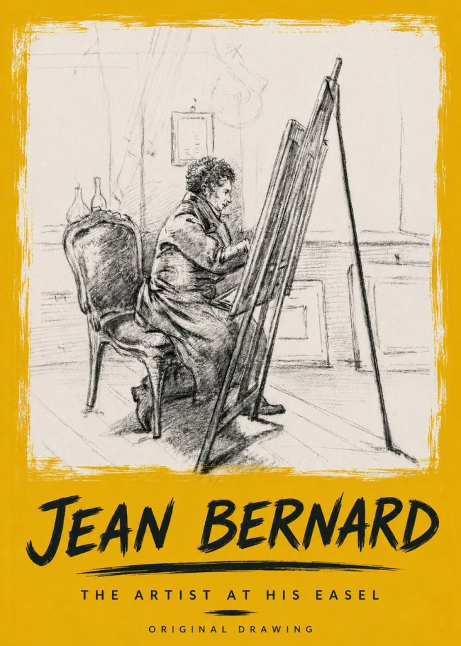 Jean Bernard The Artist at His Easel No6 - Poster